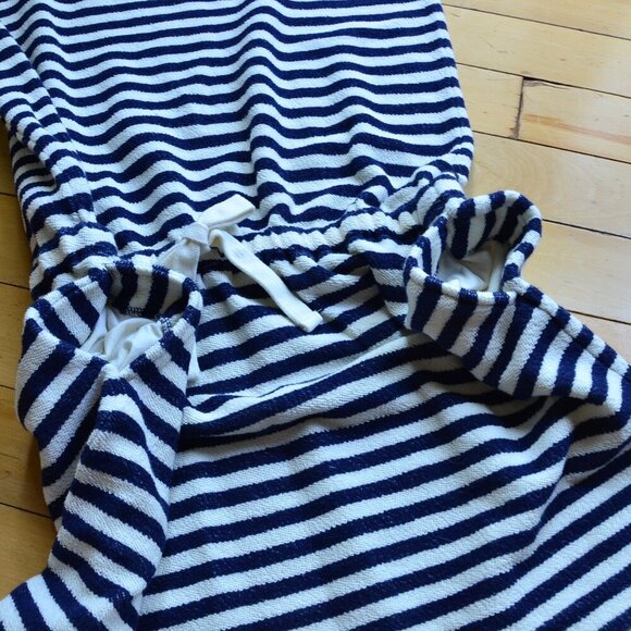 Vineyard Vines Womens Stripe 3/4 sleeve Drawstring Terry Dress Size M - Picture 8 of 11